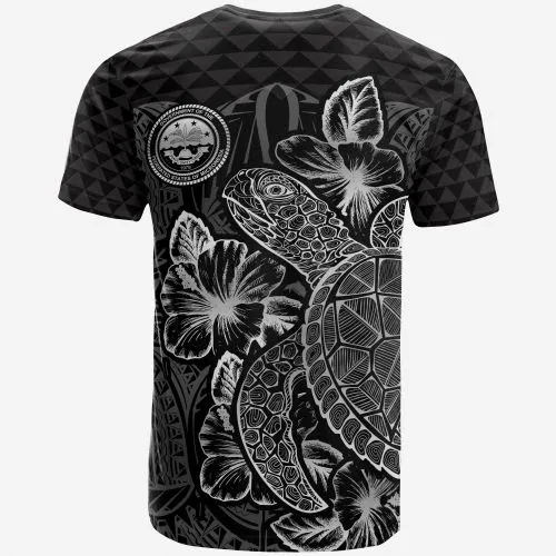 Vibe Hoodie Federated States Of Micronesia T shirt - Federated States Of Micronesia Seal Turtle Hibiscus Black
