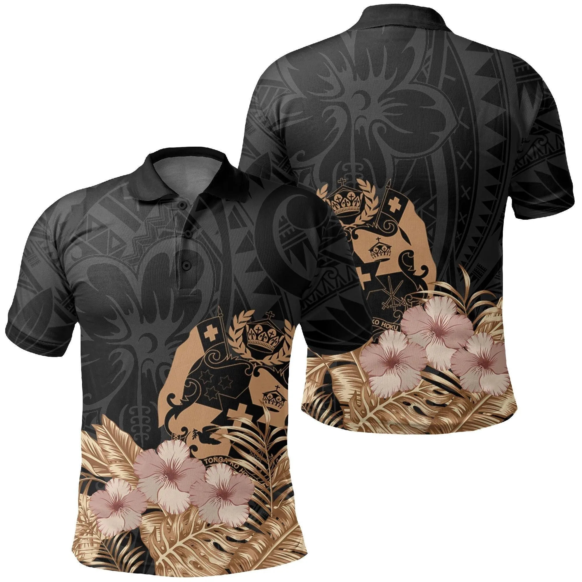 Alohawaii Polo Shirt - Tonga Polo Shirt Tonga Hibiscus Tribal Polo Shirt