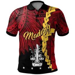 Papua New Guinea Madang Province Polynesian Polo Shirt - Tribal Wave Tattoo