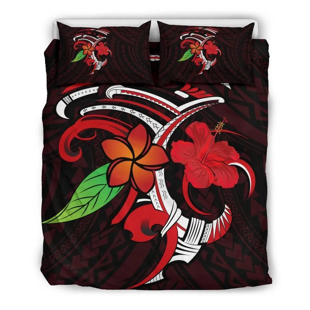 Alohawaii Bedding Set Polynesian Hibiscus And Plumeria Flower Bedding Set Ah J4 Dhc1712756Dd