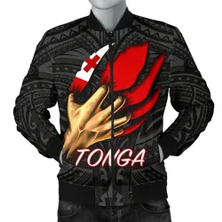 Tonga Mens Bomber Jacket- Tonga In Me (Black)