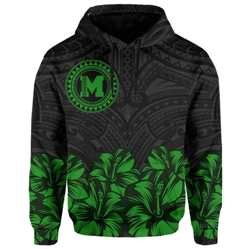 Alohawaii Hoodie - Molokai Map Hibiscus Polynesian Hoodie - Lithe Style - AH - JA