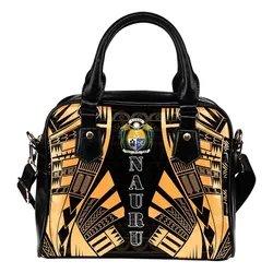 Nauru Shoulder Handbag - Polynesian Tattoo Gold