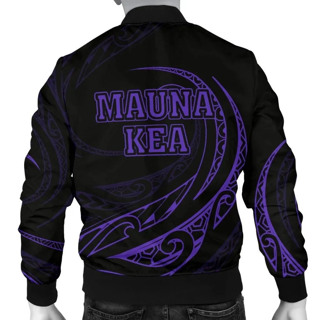 Mauna Kea Polynesian Men√¢‚Ç¨‚Ñ¢s Bomber Jacket - Purple - Frida Style - AH J9