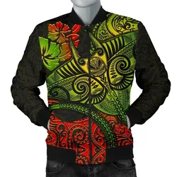 Hawaii Men's Bomber Jacket - Polynesian \bManta Ray - BN15