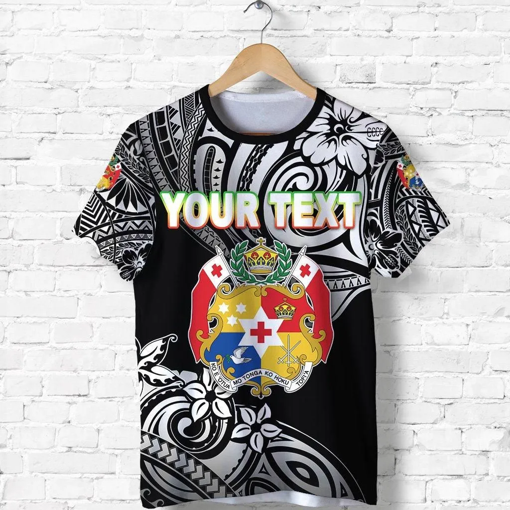 (Custom Personalised) Mate Maa Tonga Rugby T shirt Polynesian Unique Vibes - Black