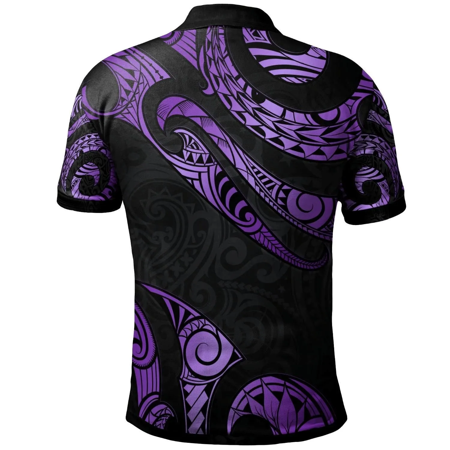 Polynesian Pride Polo Shirt - Chuuk Polynesian Polo Shirt Poly Tattoo Purple Version