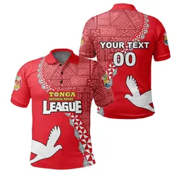 (Custom Personalised) Tonga Rugby League Polo Shirt Sport Style Special Version LT16