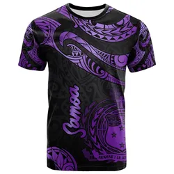 Samoa Polynesian T shirt - Poly Tattoo Purple Version