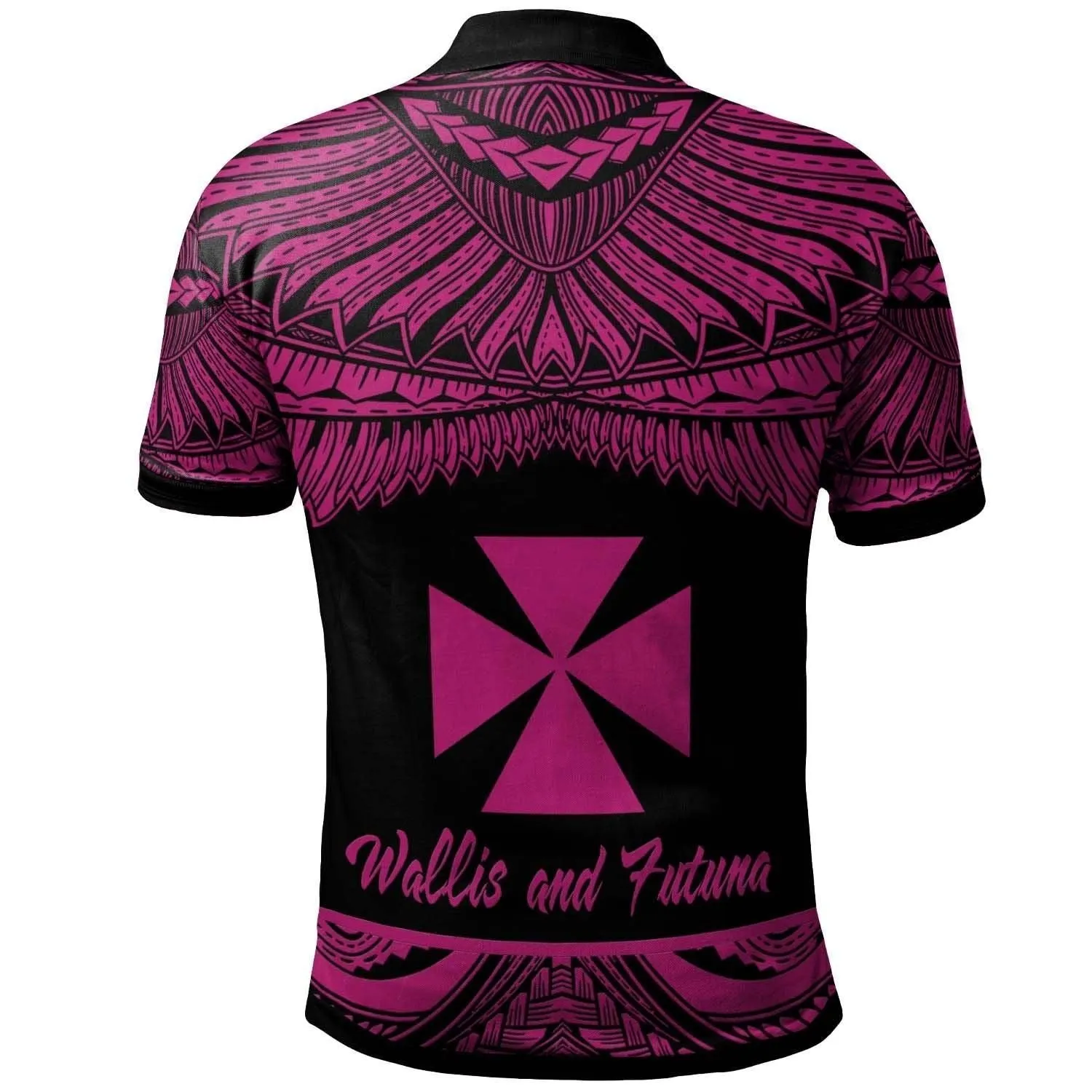 Wallis and Futuna Polynesian Polo Shirt - Poly Tattoo Pink Version