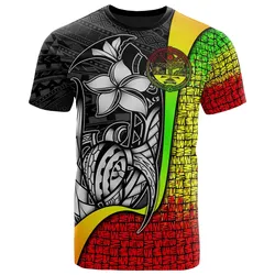 Alohawaii T-Shirt - Tee Marshall Islands Polynesian Reggae Coat of Arm - Turtle with Hook - BN11