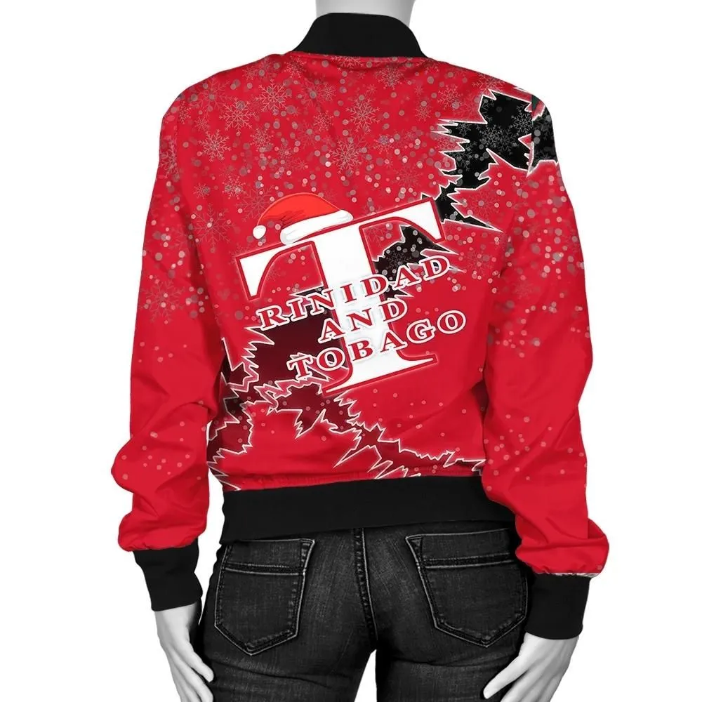 Trinidad and Tobago Christmas Coat Of Arms Women Bomber Jacket X Style J78
