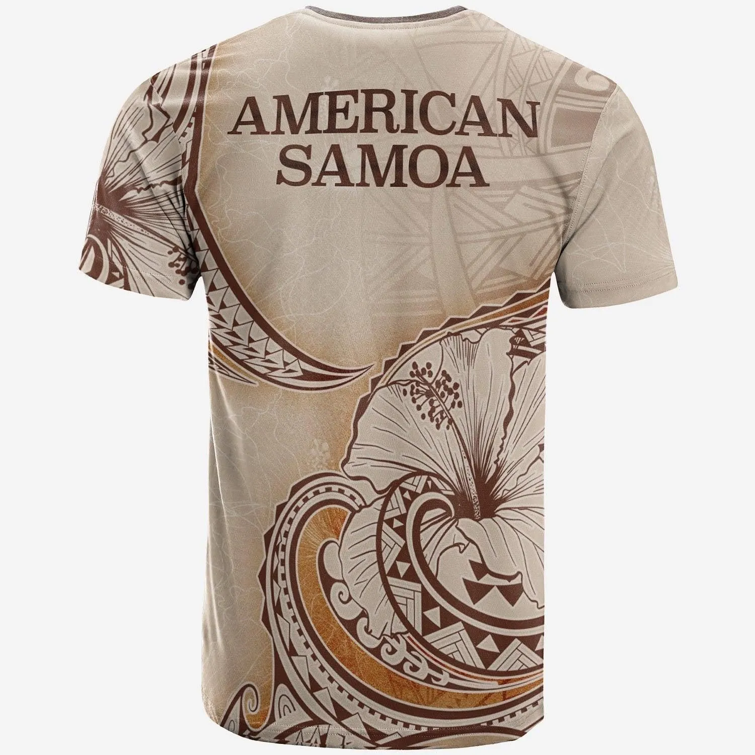 American Samoa T Shirt - Hibiscus Flowers Vintage Style
