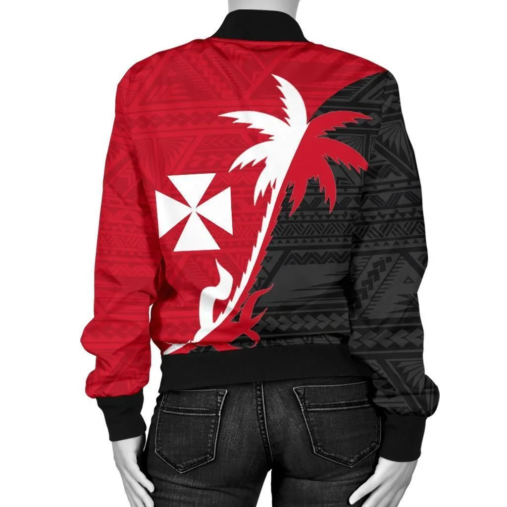 Wallis and Futuna Coconut Tree Womens Bomber Jacket