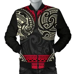 Maori Bomber Jacket - Polynesian Patterns Style - Men