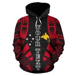 Papua New Guinea All Over Custom Personalised Hoodie - Tattoo Style