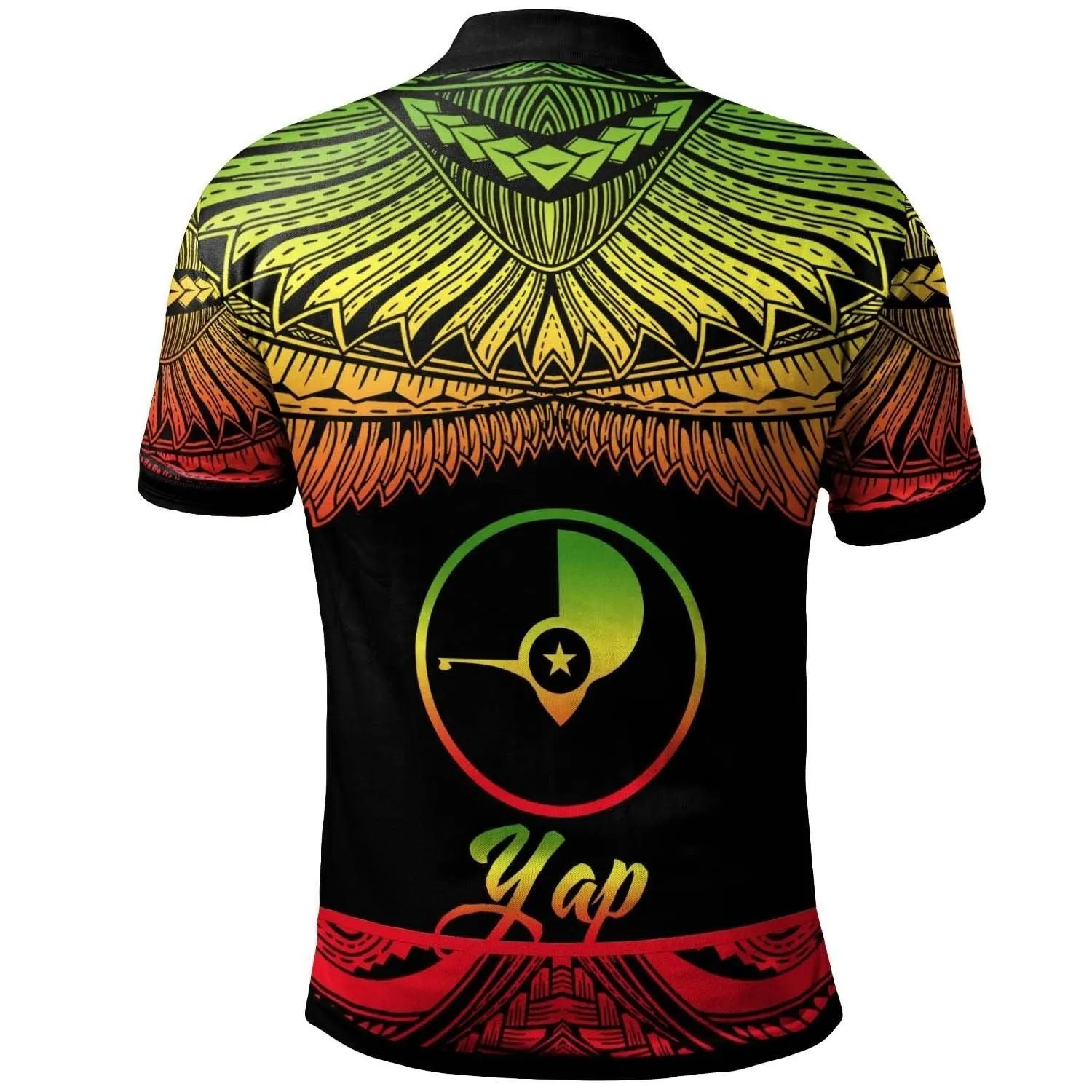 Yap Polynesian Polo Shirt - Poly Tattoo Reggae Version