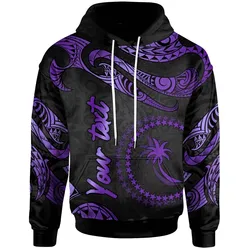 Chuuk Polynesian Custom Personalised Hoodie - Poly Tattoo Purple Version