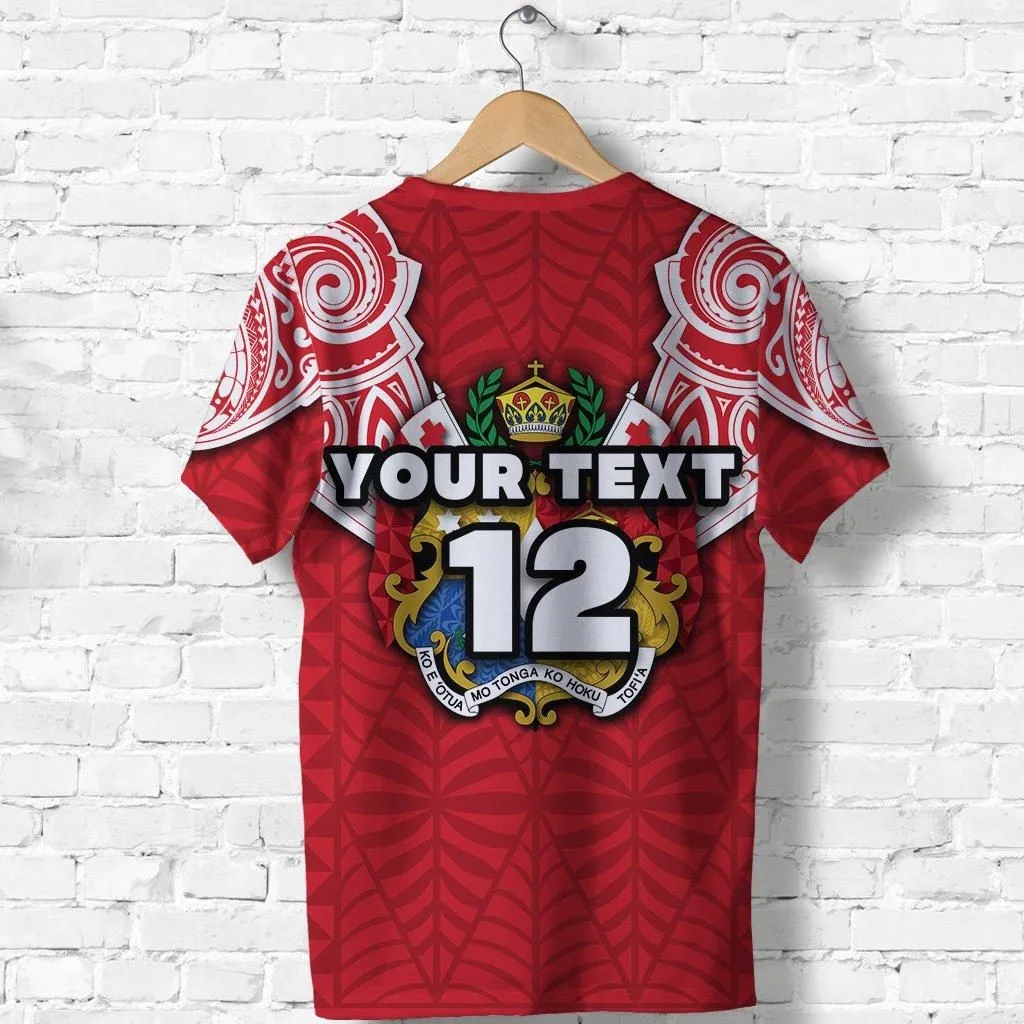 (Custom Personalised) Tonga Rugby T shirt Royal Style