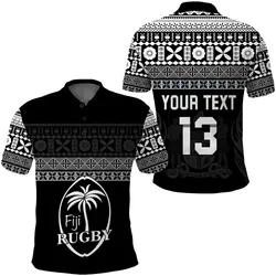 (Custom Text and Number) Fiji Rugby Polo Shirt Lifestyle 2022 Flying Fijians LT13