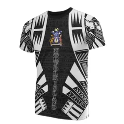 Norfolk Island T shirt - Norfolk Island Coat Of Arms Polynesian Tattoo Style