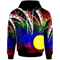 Palau Hoodie - Tropical Leaf Rainbow Color