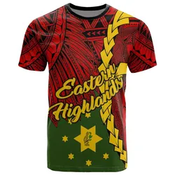 Papua New Guinea Eastern Highlands Province Polynesian T-Shirt - Tribal Wave Tattoo - BN12