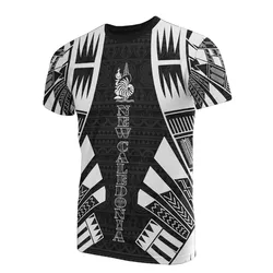 New Caledonia T shirt - New Caledonia Coat Of Arms Polynesian Tattoo Style