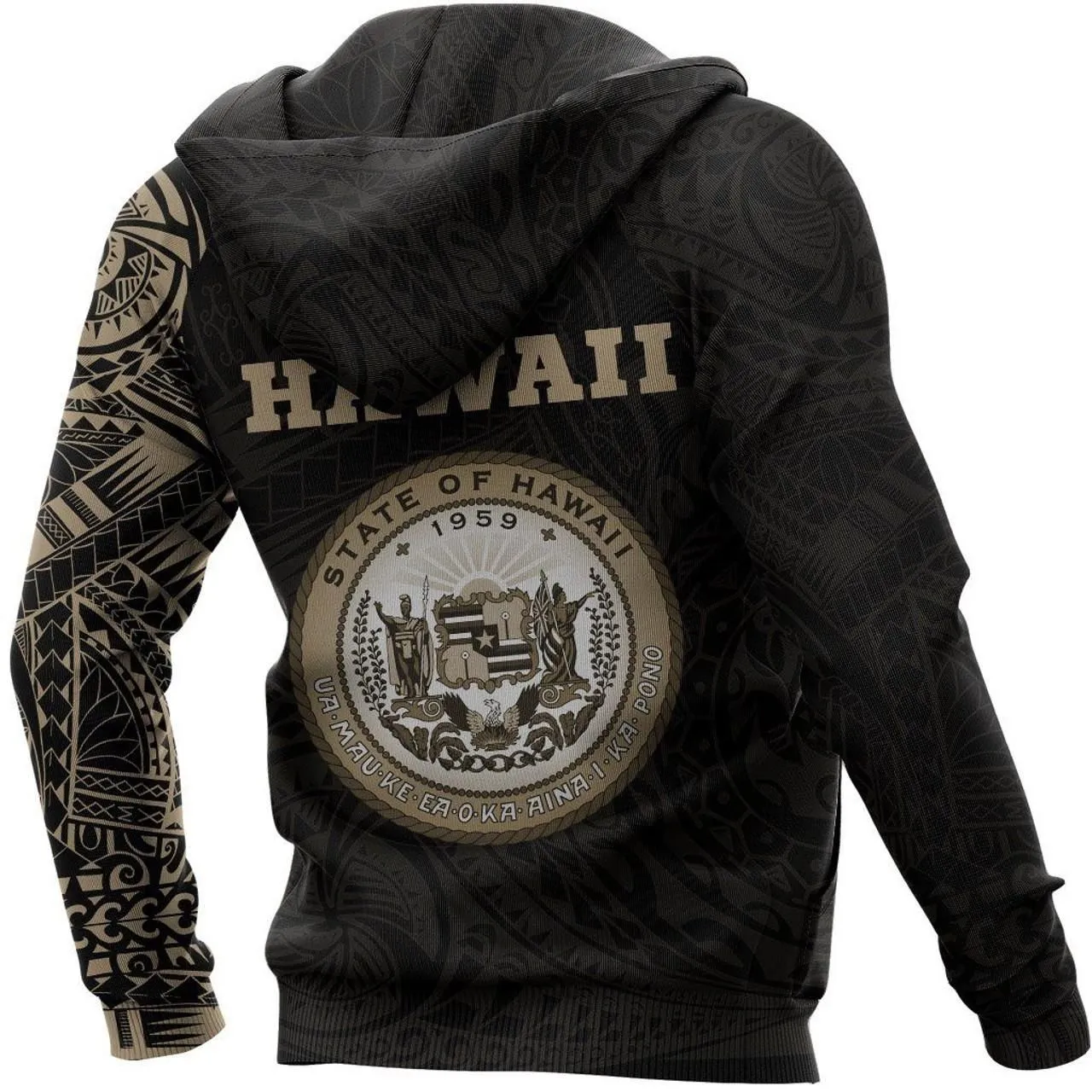 Hawaii Hoodie - Hawaii Seal Polynesian Tattoo Style