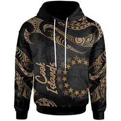 Cook Islands Polynesian Hoodie - Poly Tattoo Gold Version