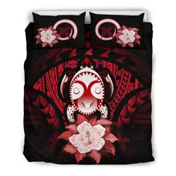 Vanuatu Red Hibiscus Bedding Set A02