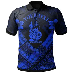 Alohawaii Shirt - Polo Shirt New Caledonia Polynesian Custom Personalised New Caledonia Blue Seal Camisole Hibiscus Style - BN18