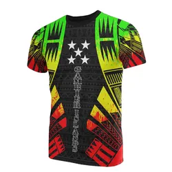 Gambier Islands T-Shirt - Gambier Islands Flag Polynesian Tattoo Reggae Style