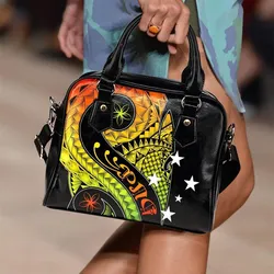 Papua New Guinea Shoulder Handbag - PNG Bird And Polynesian Decorative Pattern