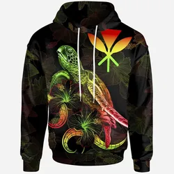 Alohawaii Clothing - Hoodie Hawaii Polynesian - Turtle With Blooming Hibiscus Reggae - BN22