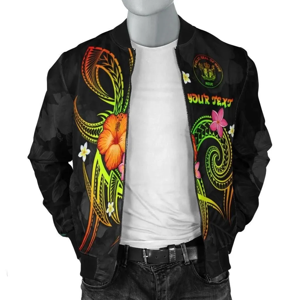 Alohawaii Jacket - Bomber Jacket Niue Polynesian Personalised - Legend of Niue (Reggae) - BN15
