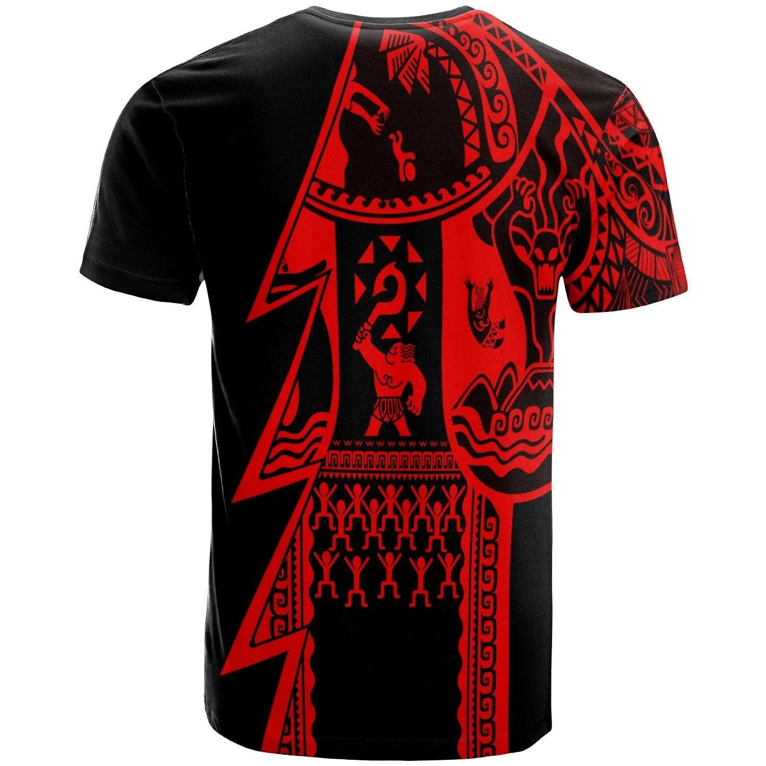 Samoa Premium T-Shirt - Samoa Coat Of Arms Polynesian Tattoo Red New