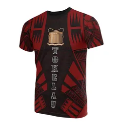 Tokelau T shirt - Tokelau Coat Of Arms Polynesian Tattoo Red Style