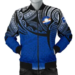 Marshall Islands Polynesian Mens Bomber Jacket - Tattoo Pattern