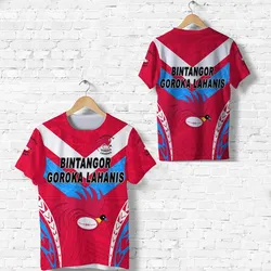 Papua New Guinea Bintangor Goroka Lahanis T shirt Rugby Original Style Red LT8