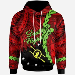 Papua New Guinea Southern Highlands Province Polynesian Hoodie - Tribal Wave Tattoo