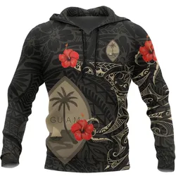 Alohawaii Clothing - Hoodie Guam Hibiscus Tattoo Style A7