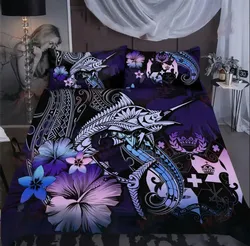 Vibe Hoodie Tonga Turtle Bedding Sets - Tonga Coat Of Arm Fish And Hibiscus - PP01 - RLT20