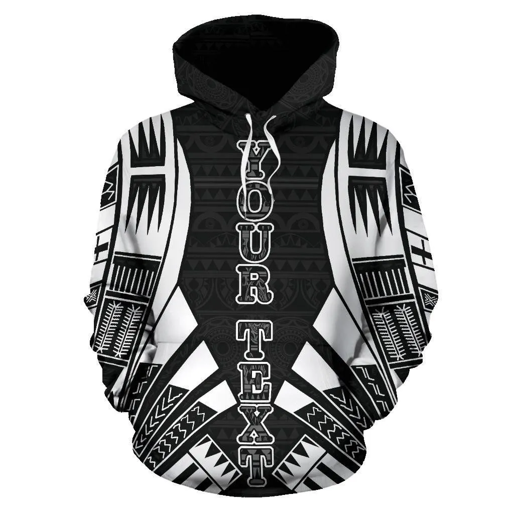 Poly All Over Hoodie - Polynesian Tattoo Black Custom Style - Bn01