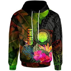 Alohawaii Clothing - Hoodie Northern Mariana Islands Polynesian Hibiscus and Banana Leaves