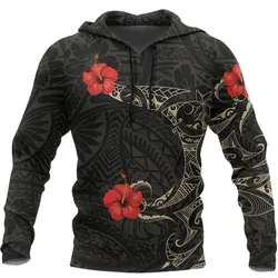 Alohawaii Clothing - Hoodie Polynesian Hibiscus Tattoo Style A7