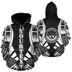 Alohawaii Clothing - Hoodie Federated States Of Micronesia All Over - Black Tattoo Style Custom - Bn01
