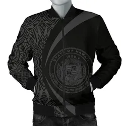 FamilyGater Jacket - Hawaii Coat Of Arm Polynesian Men's Bomber Jacket - Circle Style 06 - AH - J1