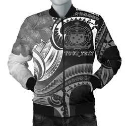 Samoa Custom Personalised Mens Bomber Jacket - Samoa Seal Wave Style (Black)