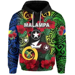 Vanuatu Malampa And Hibiscus Hoodie LT6